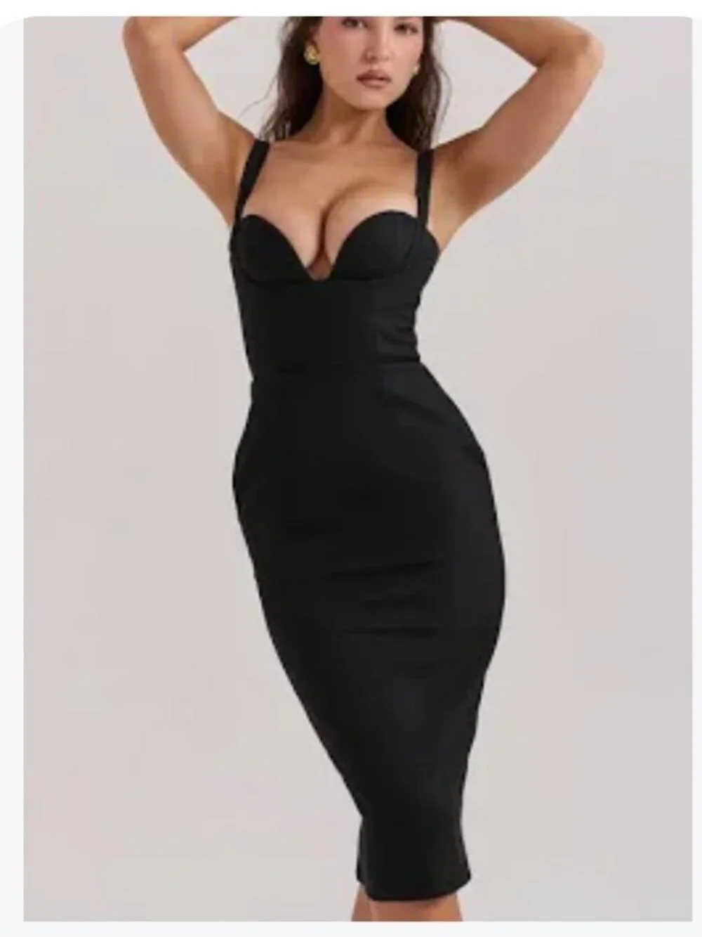 house of cb black midi dress | Dresses | House Of Cb Bellissima Sweetheart Size L New With Tags Perfect for formal events Fabric:WOVEN Sexy Off-Shoulder Maxi Dress Size:S- Pls see size chart